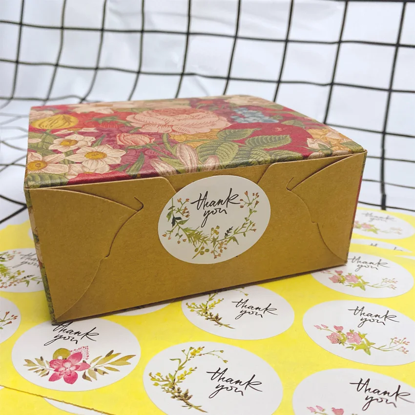 120 шт./лот милый цветок подарок печать наклейка свадебное украшение день рождения