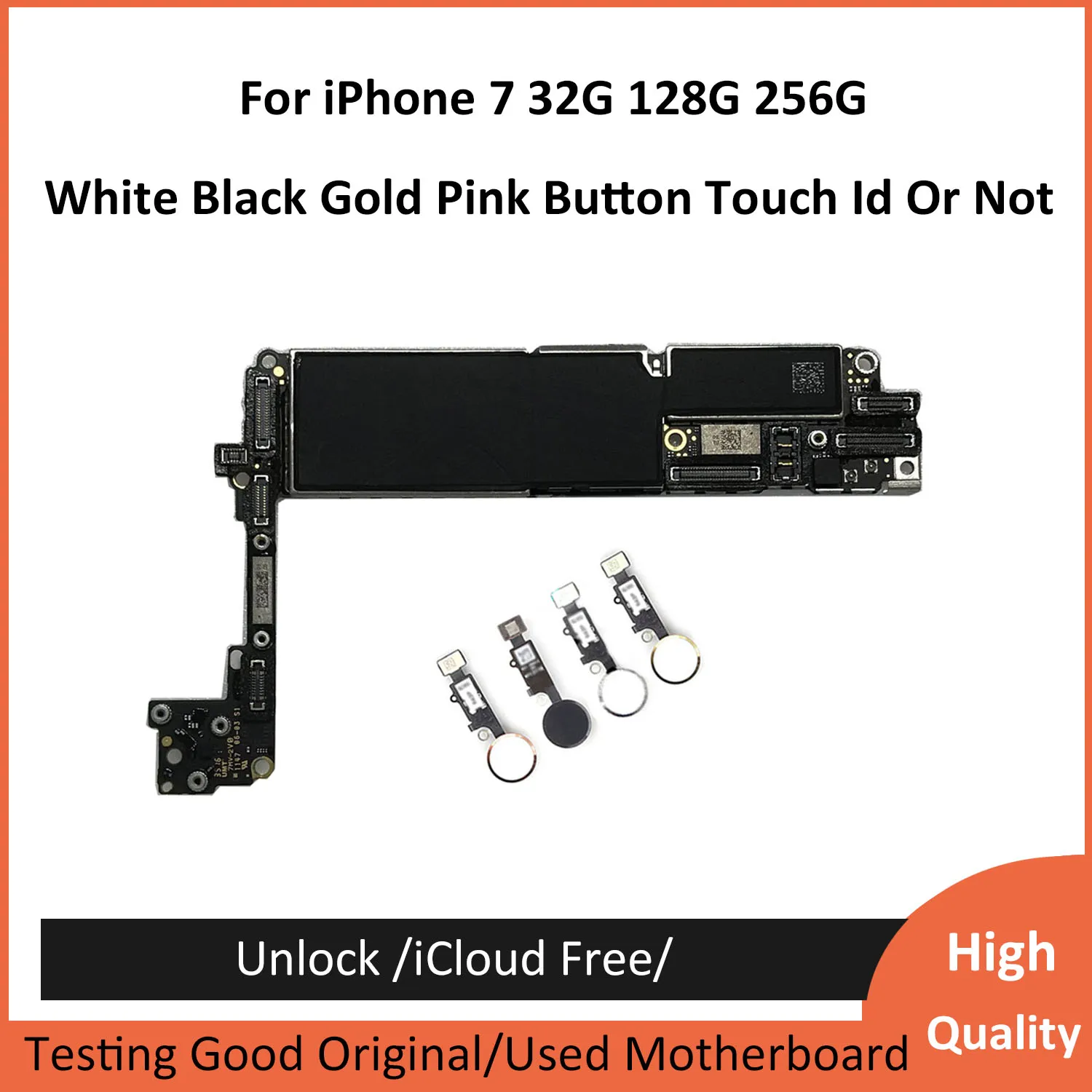 Оригинальная материнская плата для iPhone 7 32 Гб 128 ГБ 256 iCloud Бесплатная логическая
