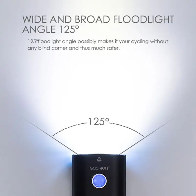 

Bike Head Lights Waterproof USB Charging 1800lm Cycling Night Ride Front Lamp D2TC