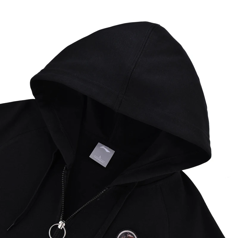 (Перерыв код) Li-Ning Для женщин FZ вязаные свитера-худи на молнии классический крой