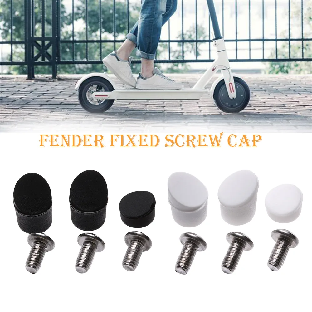 

Black/White Fender Mudguard Screws Plug Cover For XIAOMI MIJIA M365 Electric Scooter Parts Rubber Cap 2021 New Arrivals