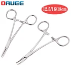 Ручной инструмент, гемостатические щипцы, зажим для шерсти домашних животных, рыболовные фиксирующие плоскогубцы, инструменты для эпиляции, изогнутый прямой наконечник, 12,5, 16, 18 см