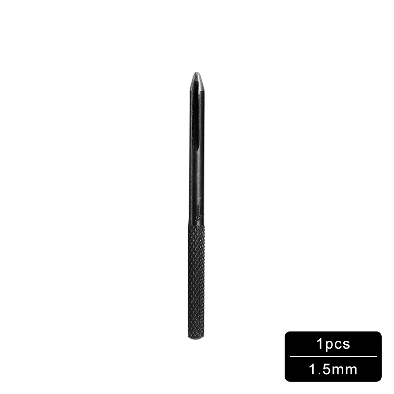 1PCS 1.5mm MIUSIE 1 шт. 10 размер Круглый углеродистая сталь Кожа ремесло хвостовик полый дырокол 1 мм-10 мм для кожаного ремня полоса прокладки инструменты - Цвет: 1PCS 1.5mm