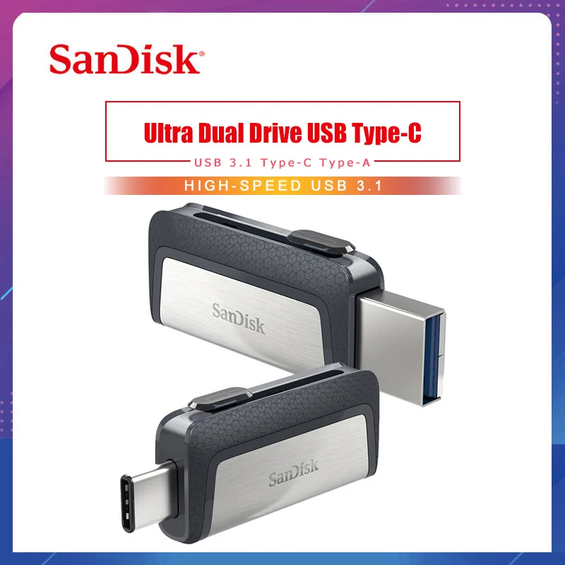 Sandisk SDDDC2 Экстремальный тип c 128 Гб 64 двойной OTG USB флэш накопитель 32 ГБ флеш флешка