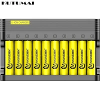 10 bays 18650 battery charger 10 slots universal smart for 18650 26650 14500 16340 18500 10440 18350 17670 rechargeable battery