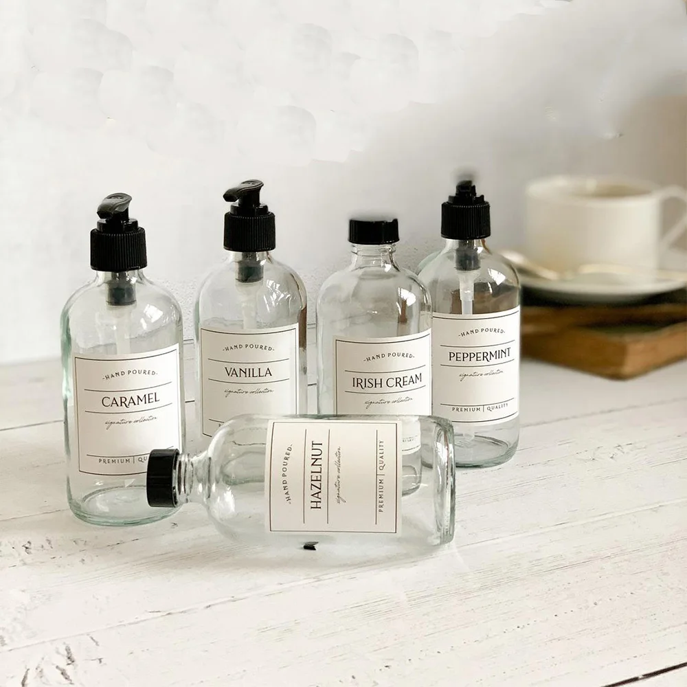 Пользовательские Кофе сироп водонепроницаемый ярлык кофе вкус этикетки бар 8