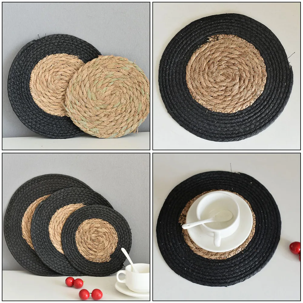 

1Pc Natural Multifunction Cup Mat Table Protection Pad Chic Food Mat Black