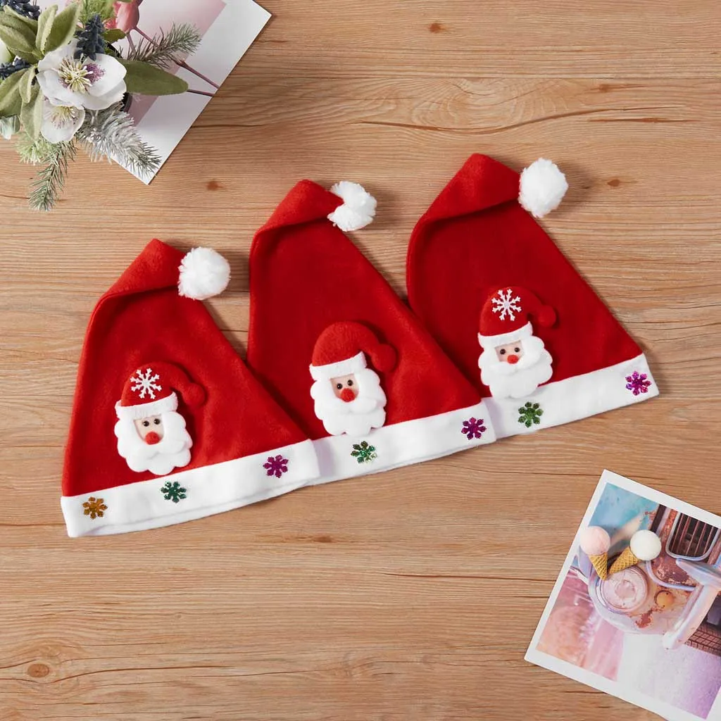 1 шт. Рождественская Детская шляпа для маленьких девочек и мальчиков шапка с