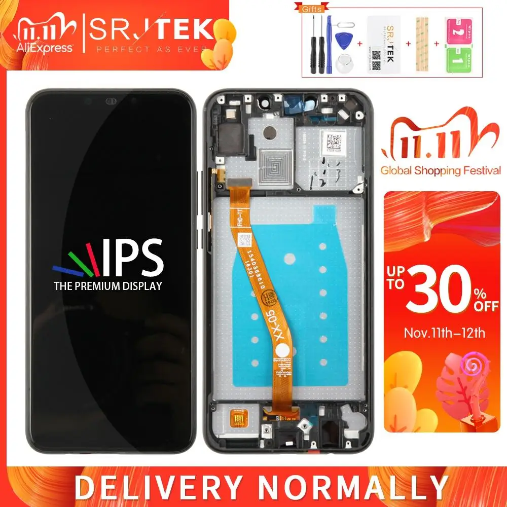 ЖК дисплей Srjtek для HUAWEI P Smart Plus сенсорная стеклянная панель сенсор Замена Huawei Nova 3i
