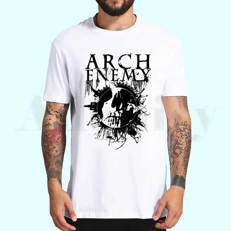 Крутая футболка с коротким рукавом и логотипом группы Arch Enemy Camiseta Мужская летняя