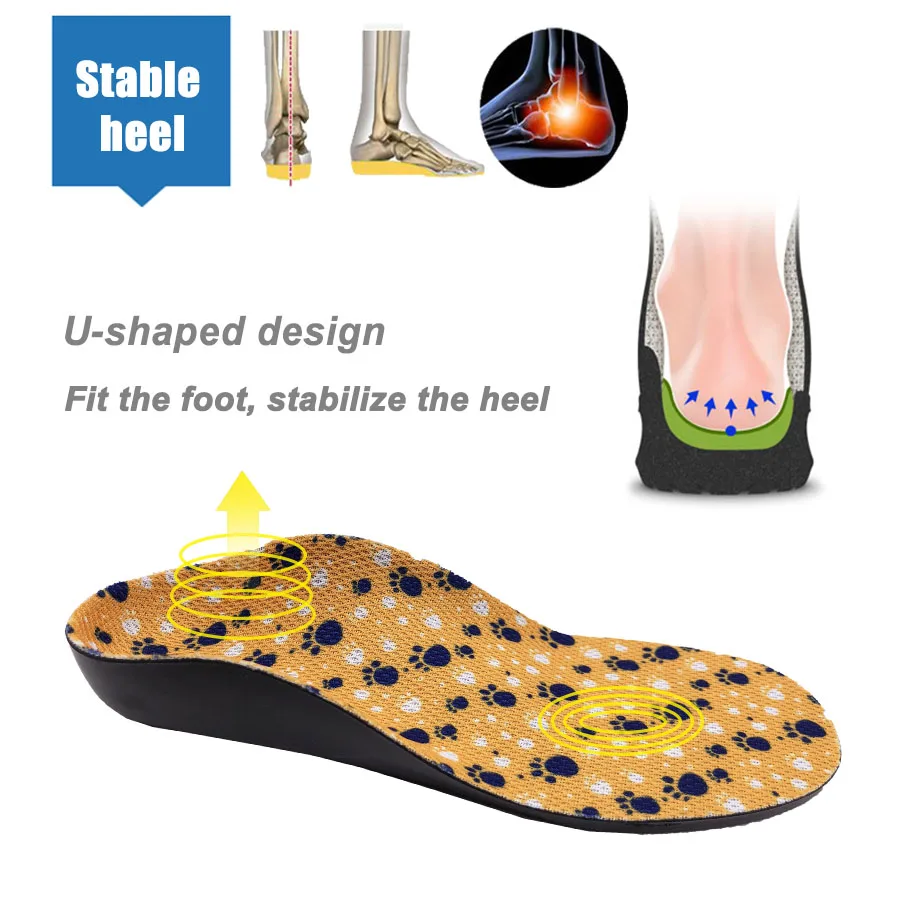 Orthopedic Insoles For Children Kids Arch Support Insoles Flat Foot Flatfoot X/O Leg Orthotic Shoe Heel Pad Inserts shoe sole