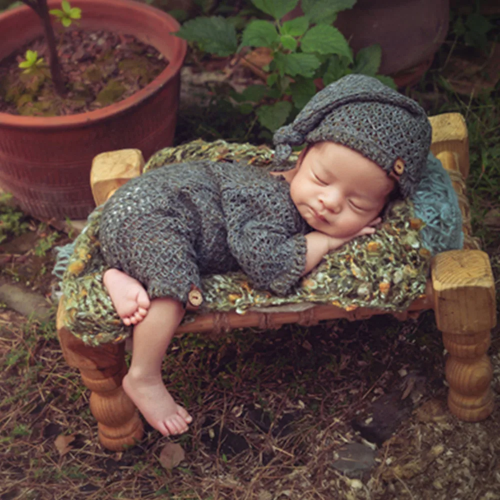 Ylsteed Newborn Baby Bodysuit Little Gentleman Clothes Hat Set Infant Photography Outfits Boy Photo Props Jumpsuit |