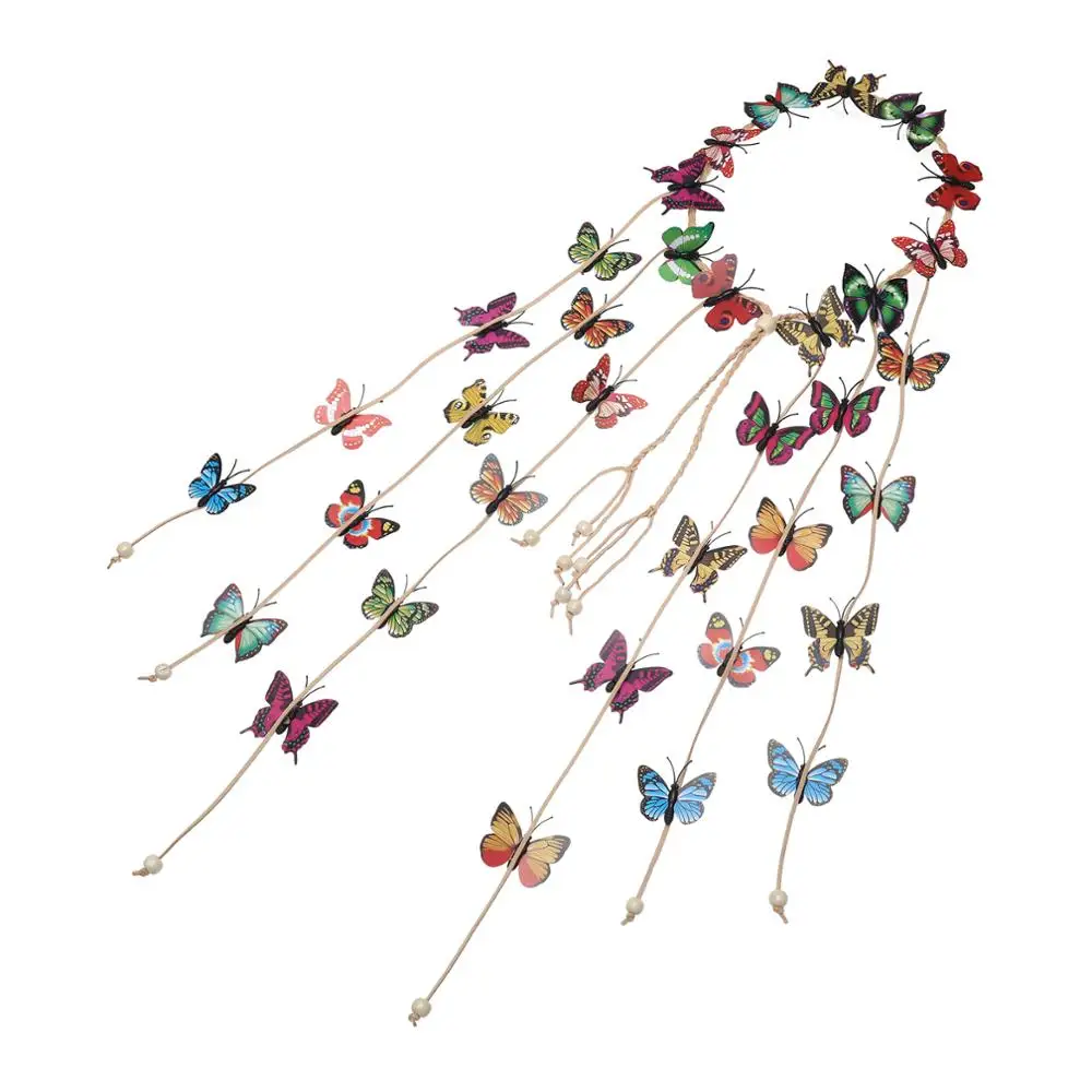 Женский ободок с бабочкой AWAYTR длинный ручной работы аксессуар для волос в