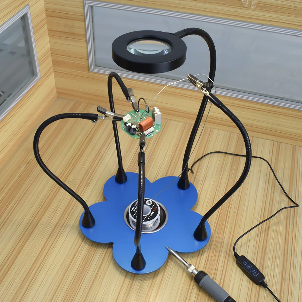 Вспомогательная ручка для пайки Toolour USB 3X очки лупа сварочная станция гибкий