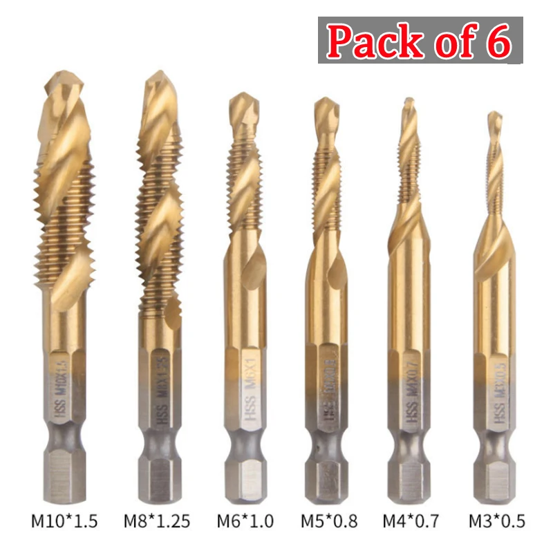 6 шт. шестигранная ручка для сверления металла бетона дерева | Инструменты
