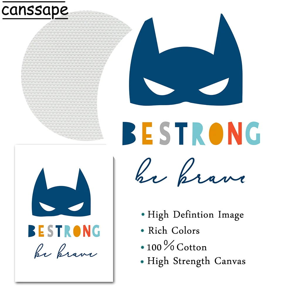 Синий маска Печать на холсте цитаты постер к фильму Стрела Детская настенная