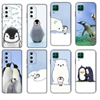 Черный чехол из ТПУ для Huawei P30 Lite P30 Pro P40, чехол для Huawei P40 LITE E P Smart 2020, чехол с милым пингвином и белым медведем