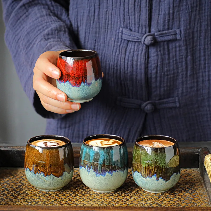 

80ml Teacups Ceramic Tea Cup Porcelain Coffee Mug Teaware Japanese Kung Fu Tea Set Water Master Cup Single Pottery Cup Stoneware