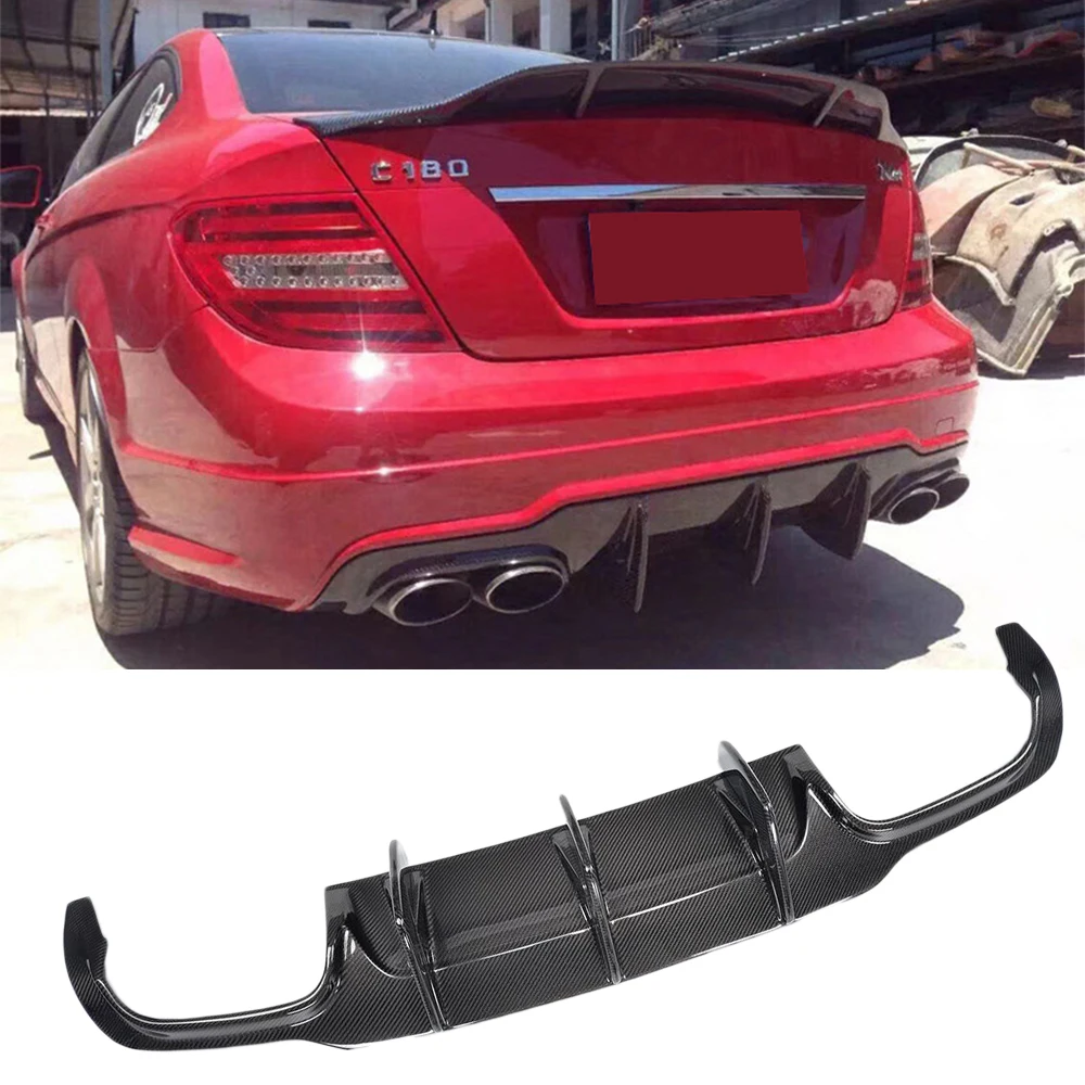 Углеволоконный Автомобильный задний бампер диффузор для Mercedes Benz W204 C63 AMG C300 Sport 2012