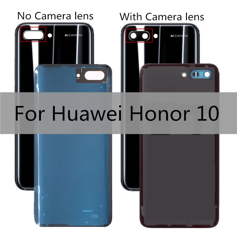 Стеклянная задняя крышка для Huawei Honor 10 Сменный Чехол корпуса двери