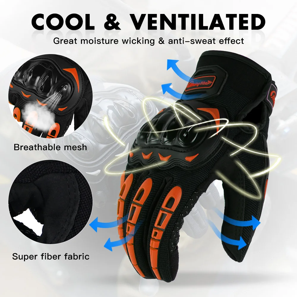 Мотоциклетные Перчатки для сенсорных экранов мото защитный Шестерни гоночные