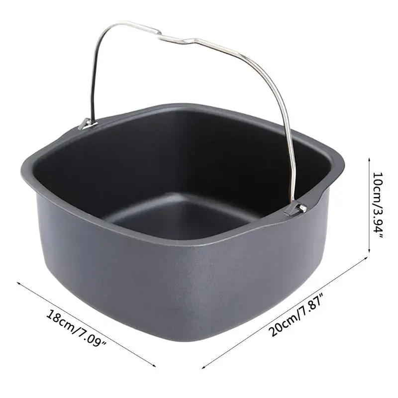 Non-Stick Air Fryer Cake Barrel Baking Pan Oven Frying Roasting Basket for HD9220 HD9225 HD9232 HD9233 HD9641 |
