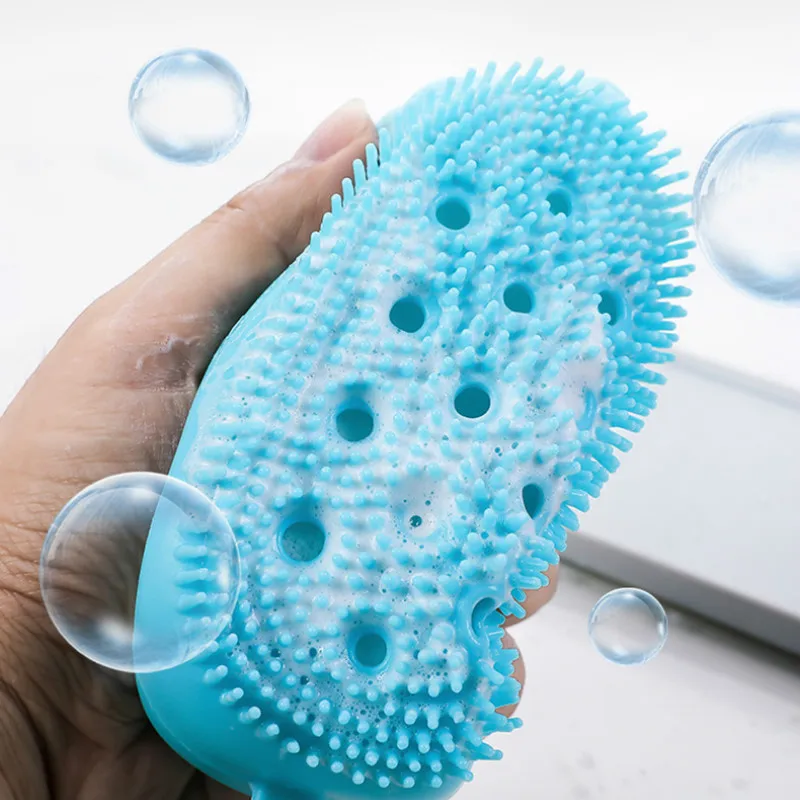 

Bathroom Creative Silicone Bubble Bath Brush Double-Sided Massage Scalp Backrubbing Bath Massage Brush Skin Clean Shower Brushes