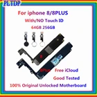 100% оригинальная материнская плата для iPhone 88 Plus 64 Гб256 ГБ, Заводская разблокированная полная плата и Бесплатная логическая плата iCloud сбез Touch ID