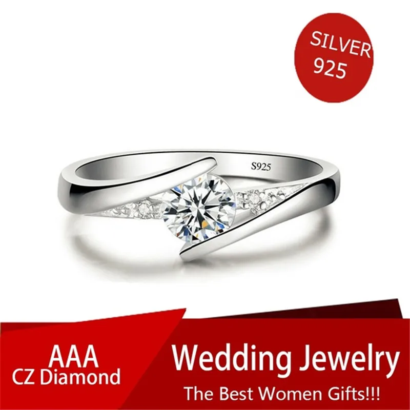 Blaike простые круглые циркониевые кольца для женщин роскошные белые золотые