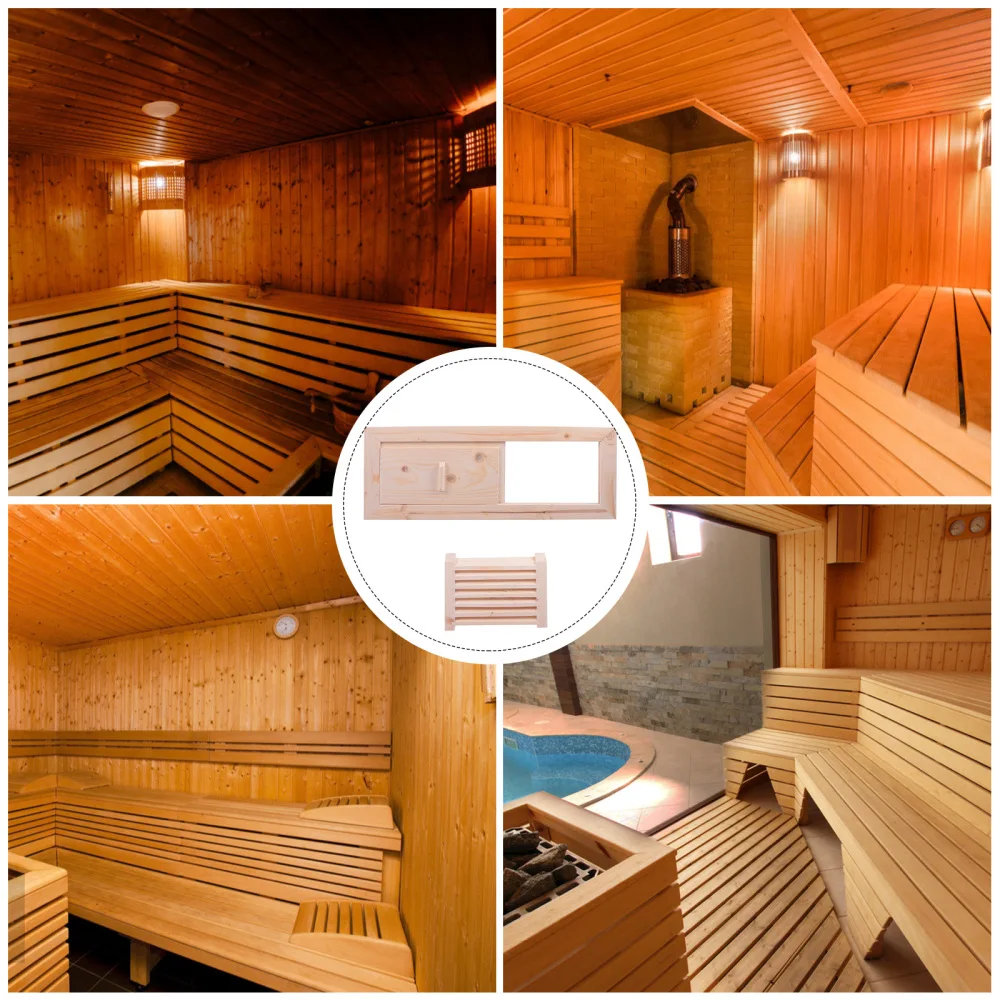 

1 Set Sauna Room Air Vent Blinds Grille Ventilation Panel Sauna Room Equipment