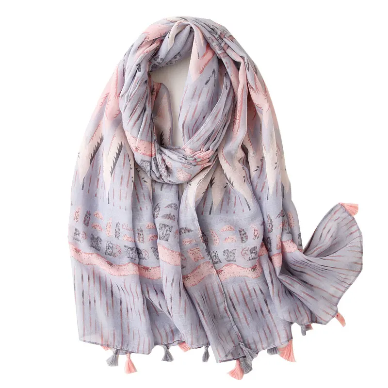 

Design Tassel Viscose Shawl Scarf High Quality Neckerchief 2022 Winter Foulards Muslim Hijab Sjaal Stole Bufandas Wrap Pashmina