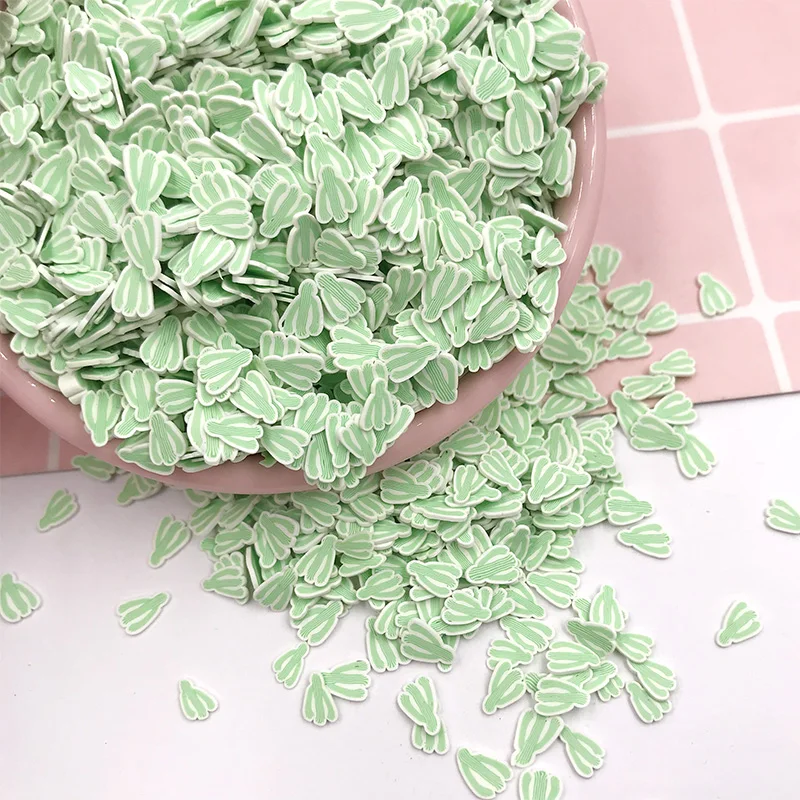 

50g/lot Cactus Slice Polymer Clay Sprinkles for Slimes Plastic Klei Tiny Mud Particles DIY Nail Art Decoration Crafts 5mm