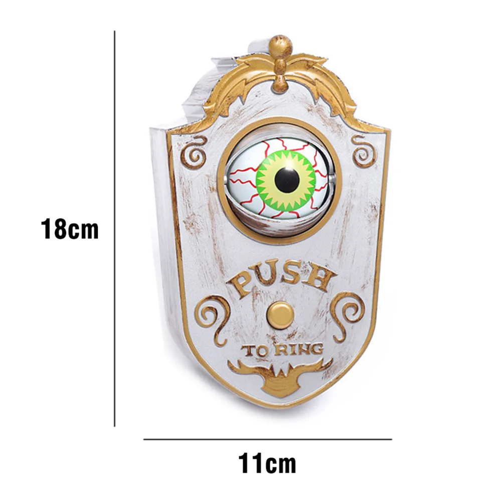 Хэллоуин дверной звонок глаза открыть N' светильник вверх Толкаемый страшный