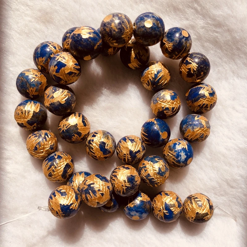 30bead/pack Dragon Carved Stone beads 12mm Agates Lapis Aventurine Clear quartz Tiger eye Hand Craved Jwelry | Украшения и