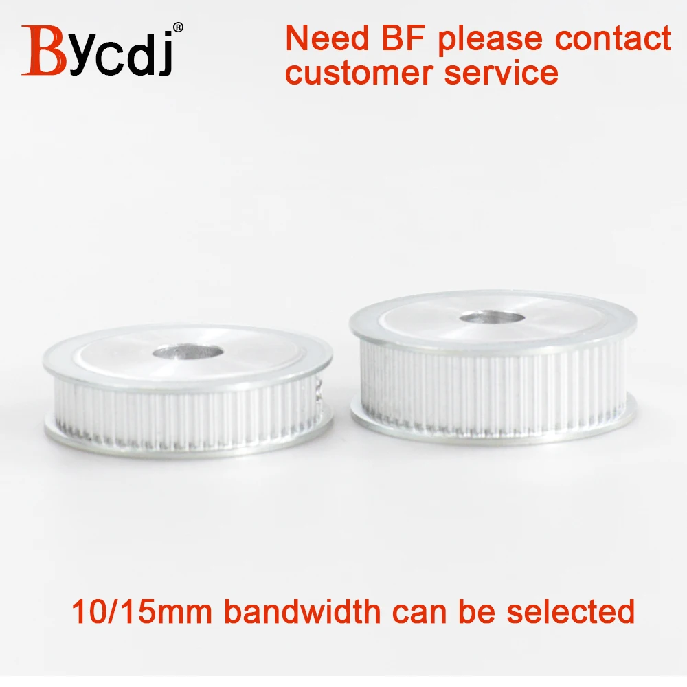 

BYCDJ 60 Teeth HTD 3M Timing Pulley Bore 8/10/12/14/15/17/18/20mm for Width 10/15mm AF/BF Aluminium HTD3M Synchronous Belt 60T