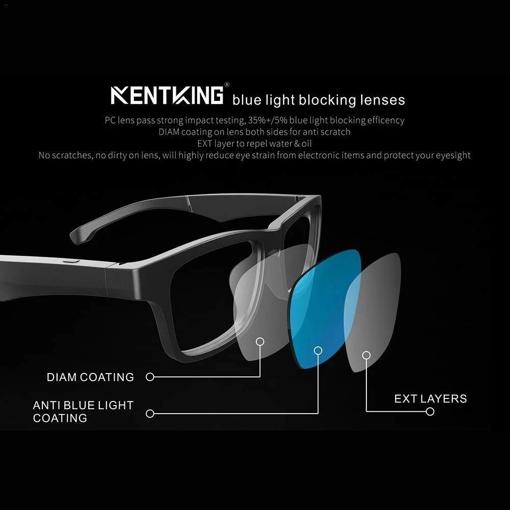

New Smart Glasses Wireless Bluetooth 5.0 Hands-Free Calling Music Audio Sport Anti-Blue Headset Eyewear Intelligent Eyeglasses