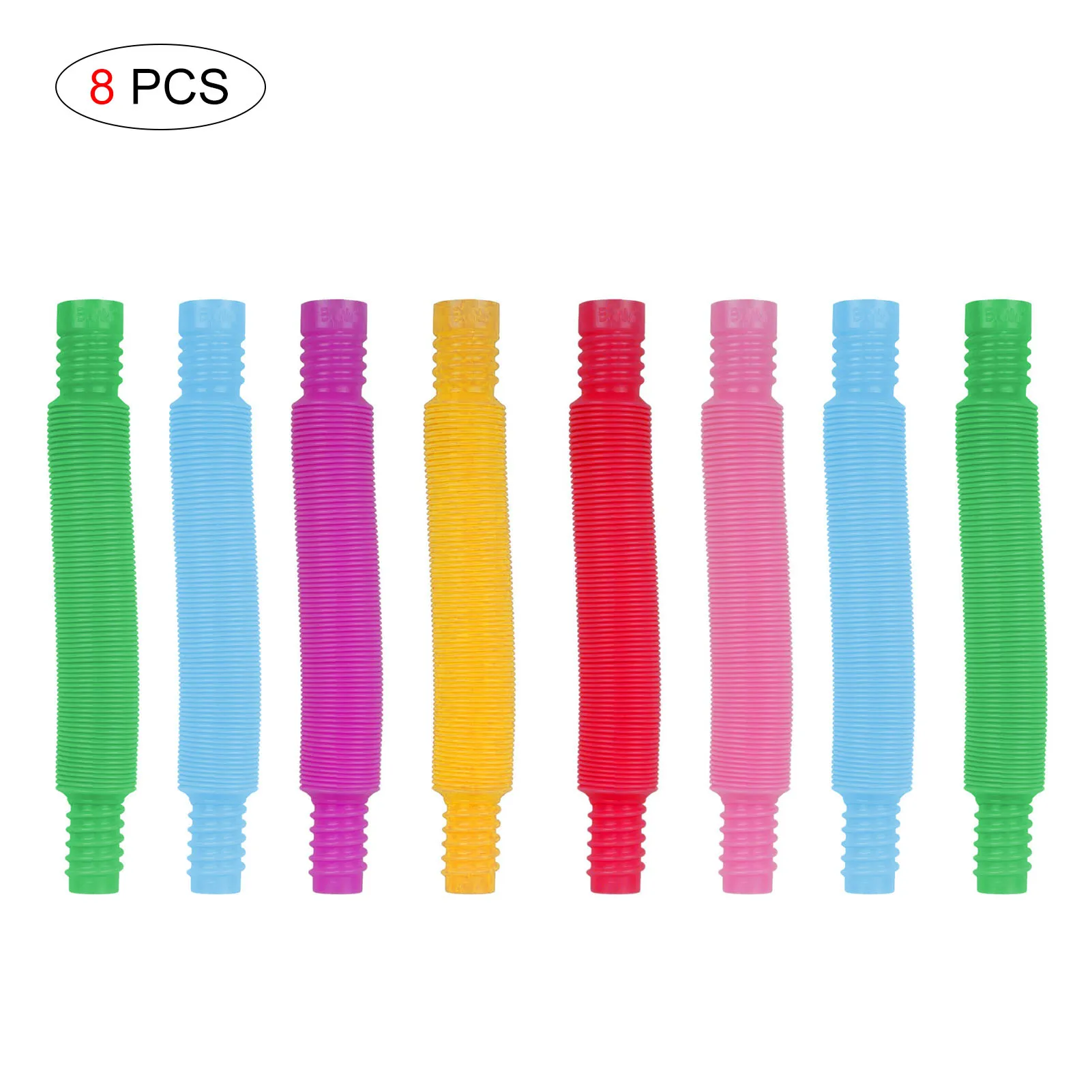 

colorful plastic pop tube coil Children'S Creative Magical ToysCircle Funny Toys Early Development Educational Folding Toy #W0