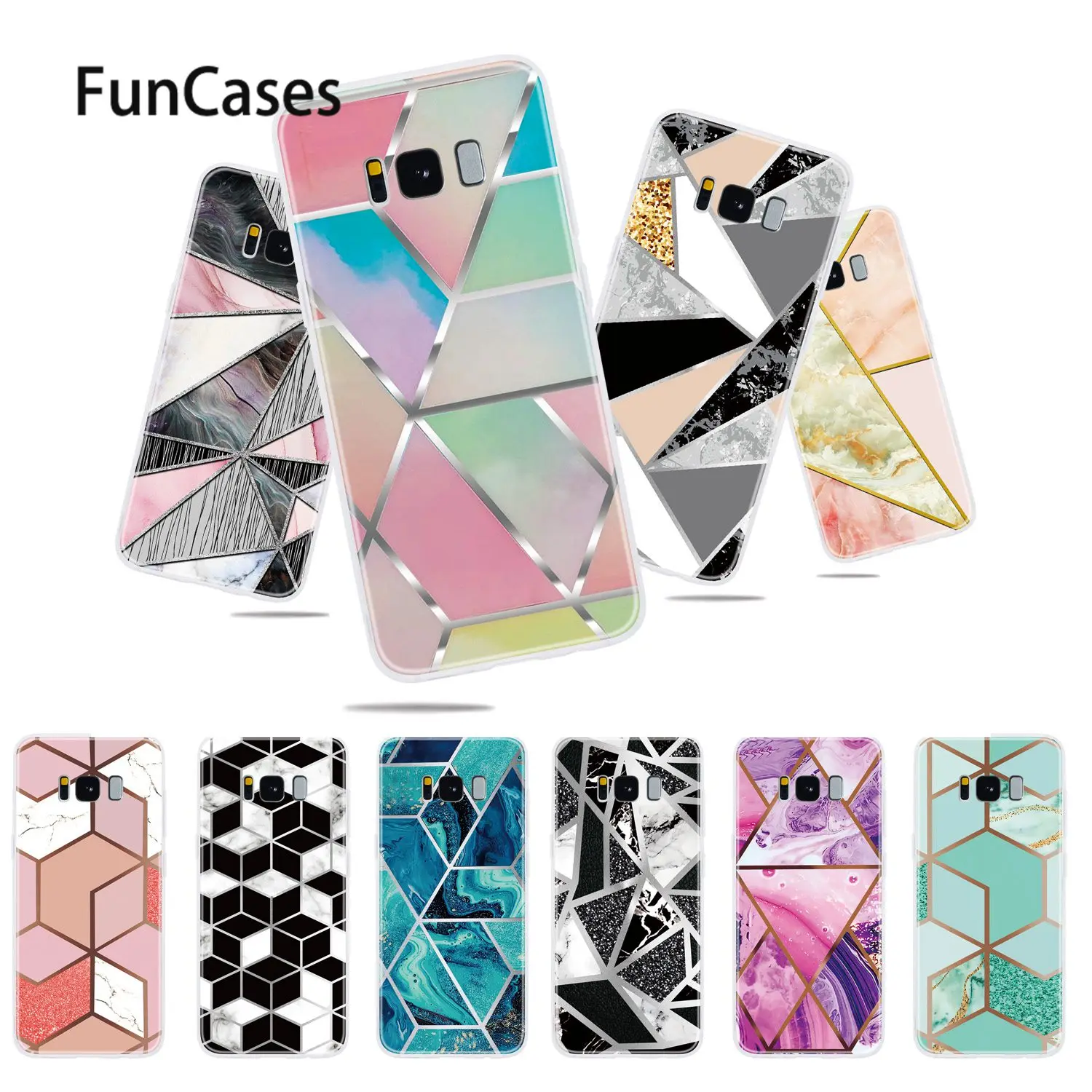 Мягкие силиконовые защитные чехлы с металлическим покрытием для Samsung S8|Бамперы| |