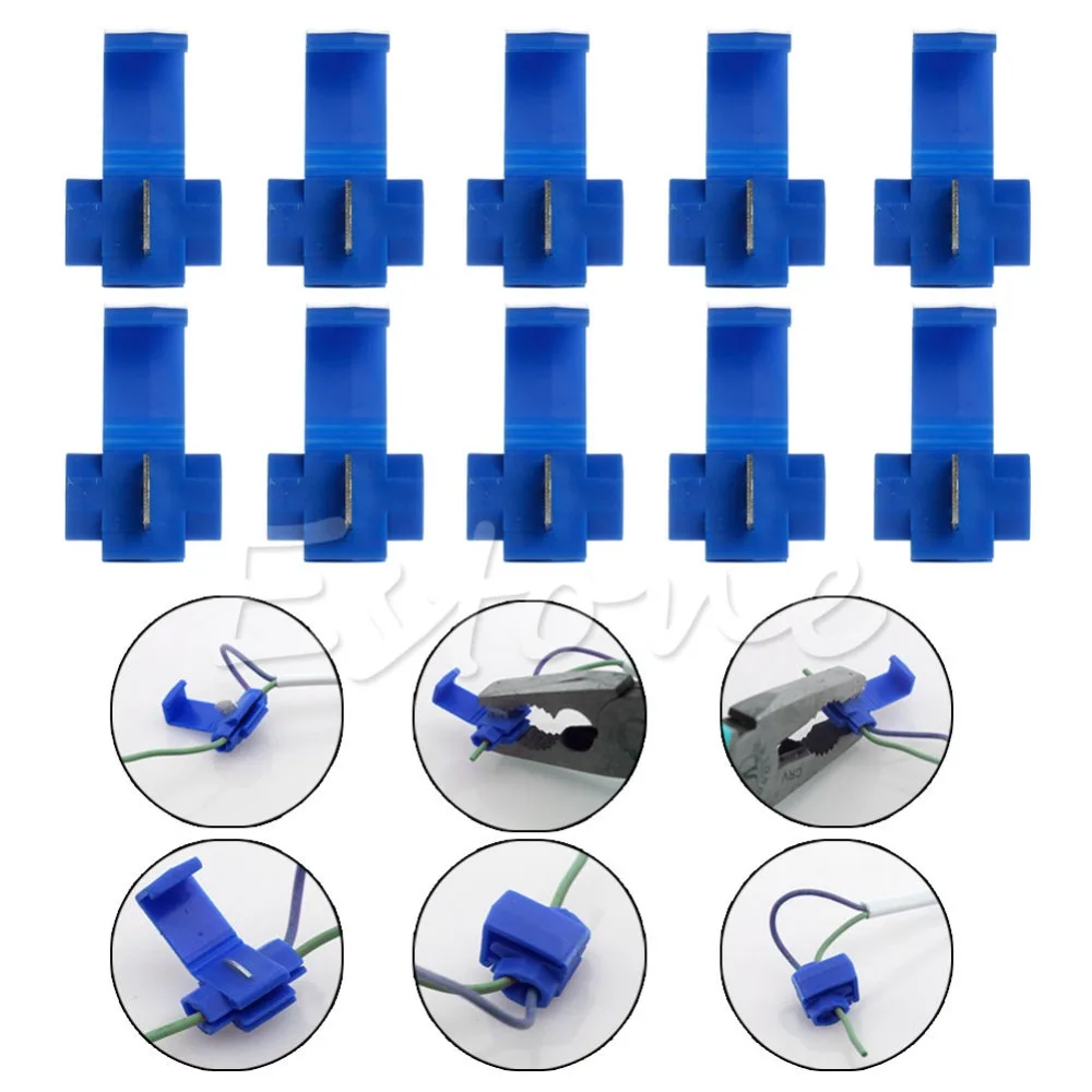 Синий Электрический кабель Разъемы быстрого фиксатор соединения проводов