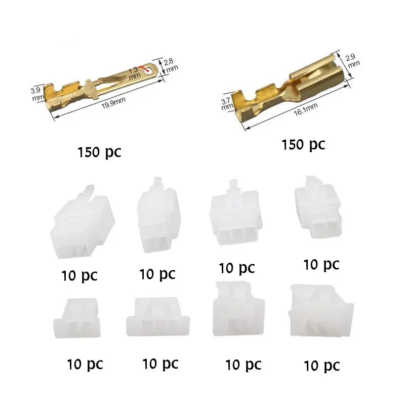 RZOJUNMA 40 sets 2.8mm 2/3/4/6 Way/pin Electrical Connector Kits Male Female socket plug for Motorcycle Car ect | Автомобили и