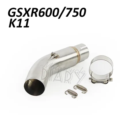 Для Suzuki GSX R600 R750 K5 K6 K7 K8 K11 GSXR GSXR600 GSXR750 GSXR1000 GSR750 глушитель выхлопной трубы среднего звена мотоцикла