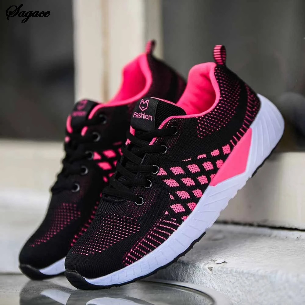 SAGACE Студенческая обувь для бега женская на платформе морские кроссовки уличные