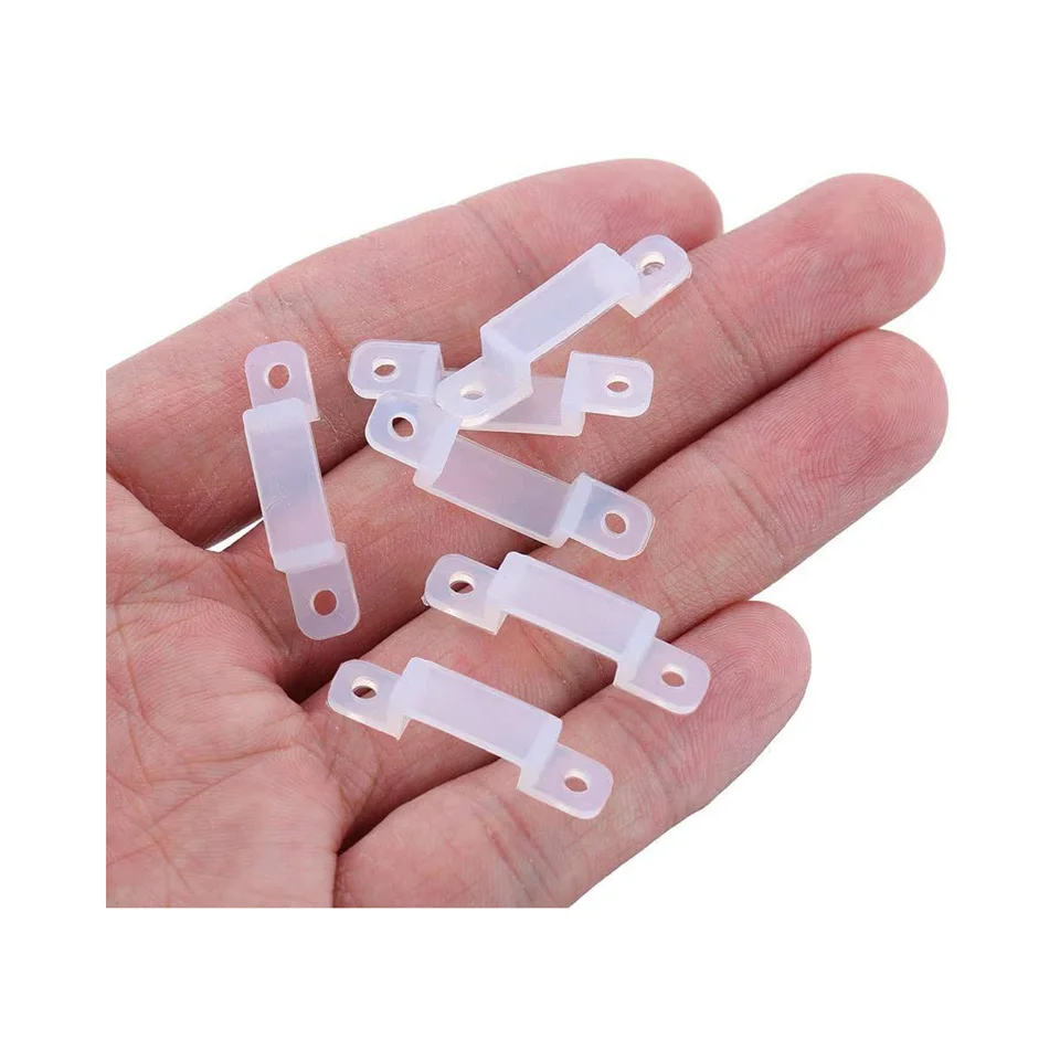 

100Pcs LED Strip Holder Fixator 12mm 10mm Mounted Clip for 5050 LED Strip Light Stable Cable Clamp