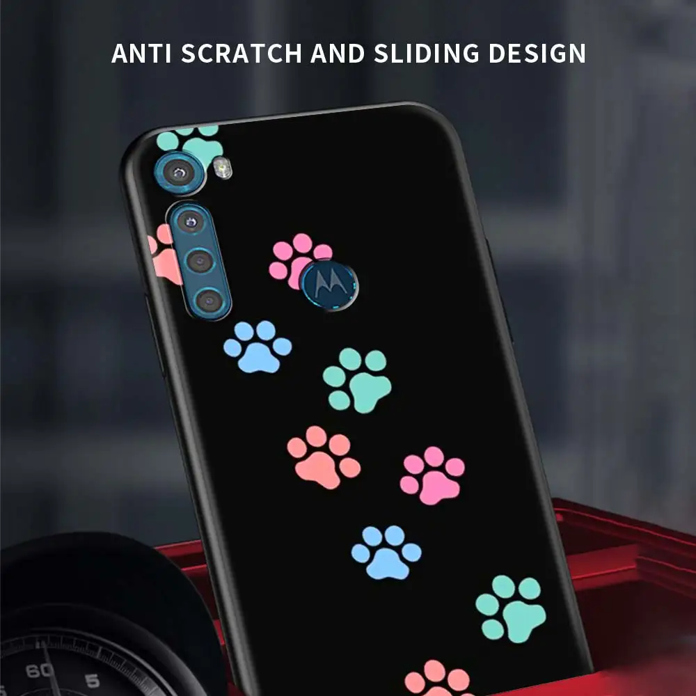 phone capa for motorola g9 play one fusion g8 power lite shell for moto e6s edge plus g30 soft case cat dog paw animal free global shipping