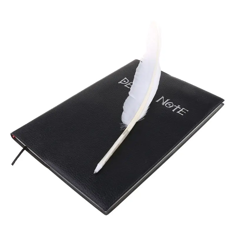 

Death Note Cosplay Notebook & Feather Pen Book Animation Art Writing Journal
