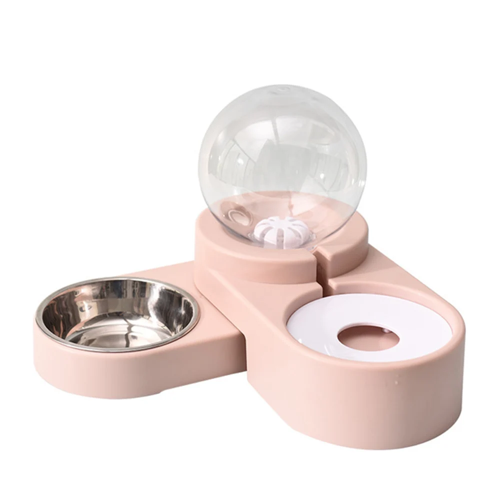 

New Bubble Pet Bowls Cat Food Automatic Feeder 1.8L Fountain for Water Drinking Single Large Bowl Dog Kitten Feeding Container