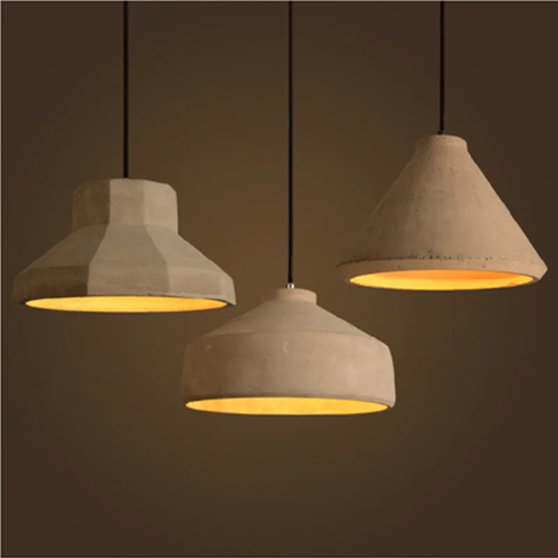 20 видов Лофт цемента подвесные светильники современные промышленные бетонный