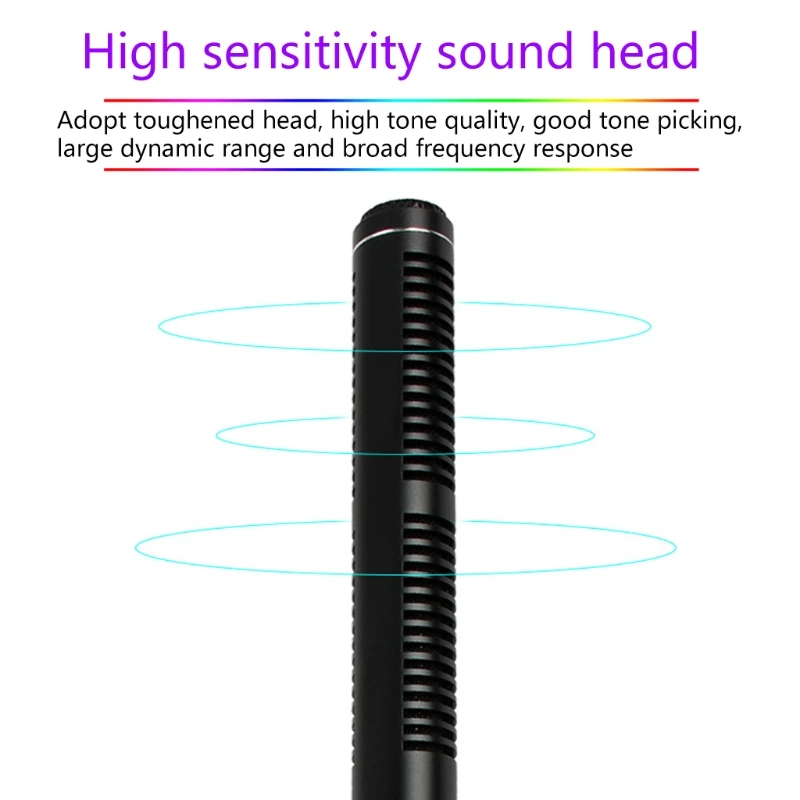 

News Interview Microphone Dual Channel Wired Microphone SLR DV Camera Live Broadcast Microphone 1 Pc Outdoor