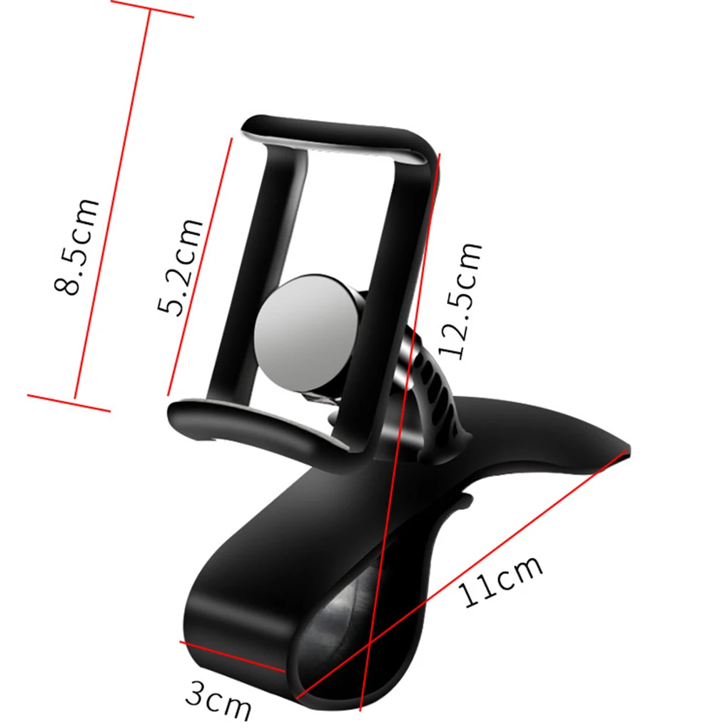 

Car Phone Holder 360 Degree Rotation Adjustable Universal Car Dashboard HUD Phone Holder Stand Bracket Clip Support Mount