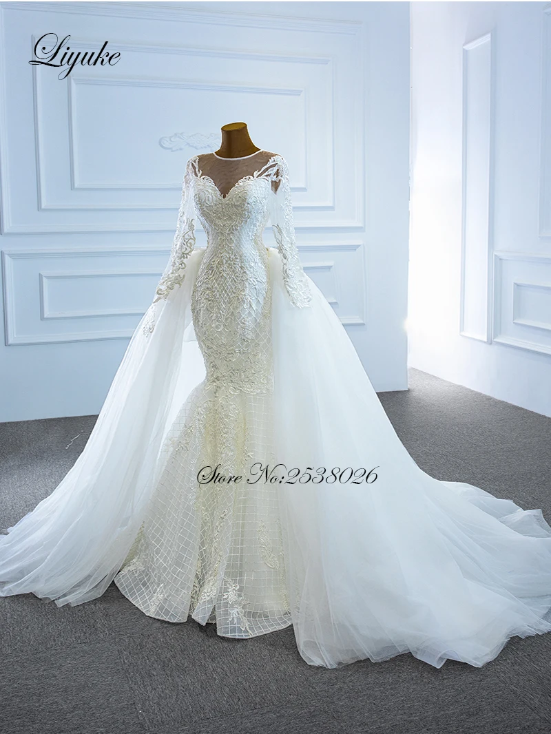 Liyuke с овальным вырезом пышная съемная тюлевая юбка в сетку лаковое свадебное